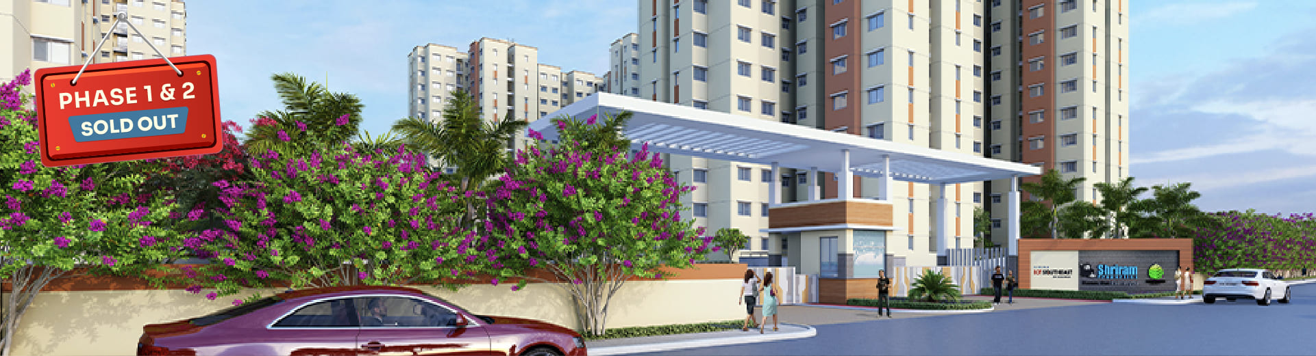 Shriram 107 SouthEast – Residential apartment 15 mins from E- City – Banner Image