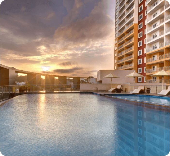 Apartment with swimming pool at The Retreat at Shriram Chirping Woods