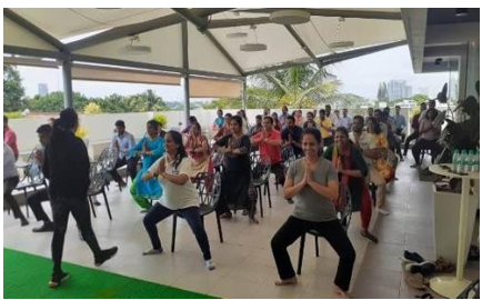 International Yoga Day celebrated at Shriram Properties.
